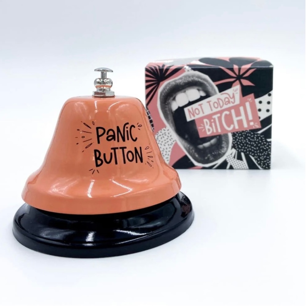Panic Button Bell Desktop Office Novelty Gift New in box!